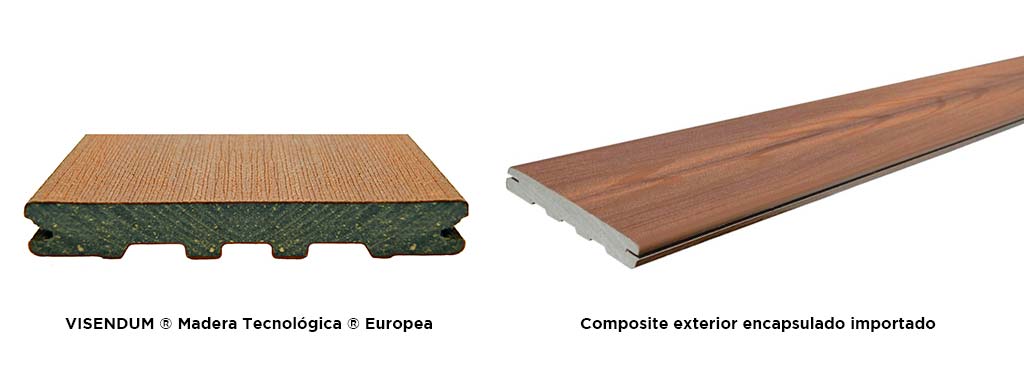 VISENDUM ® Madera Tecnológica ® Europea Composite exterior encapsulado importado